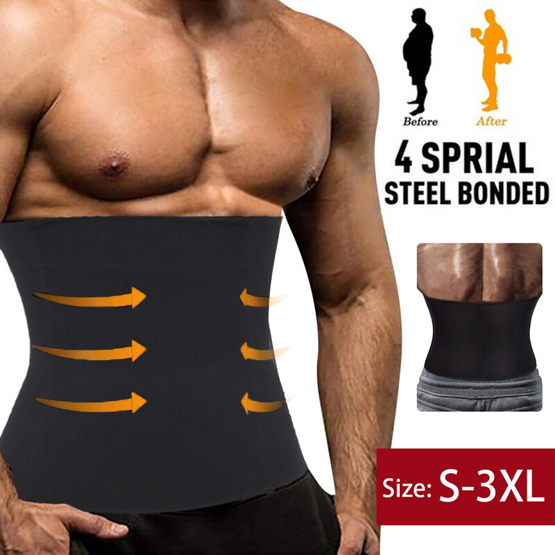 Men Tummy Tuck Belt Body Shaper Abdomen Control Slimming Trimmer Waist Trainer