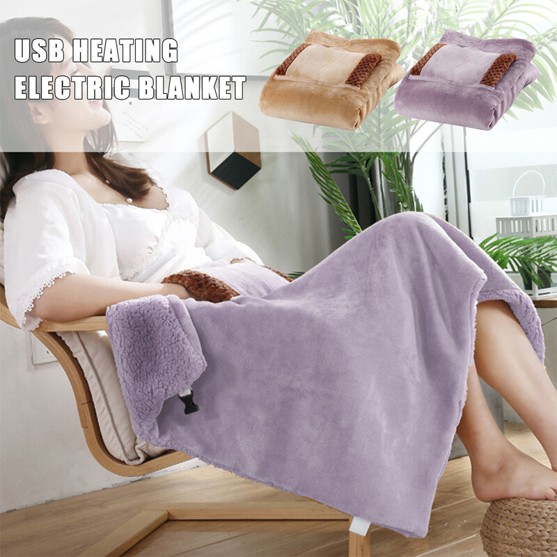 USB Heated Electric Warming Shawl Lap Blanket Heated Throw Heating Neck Shawl US