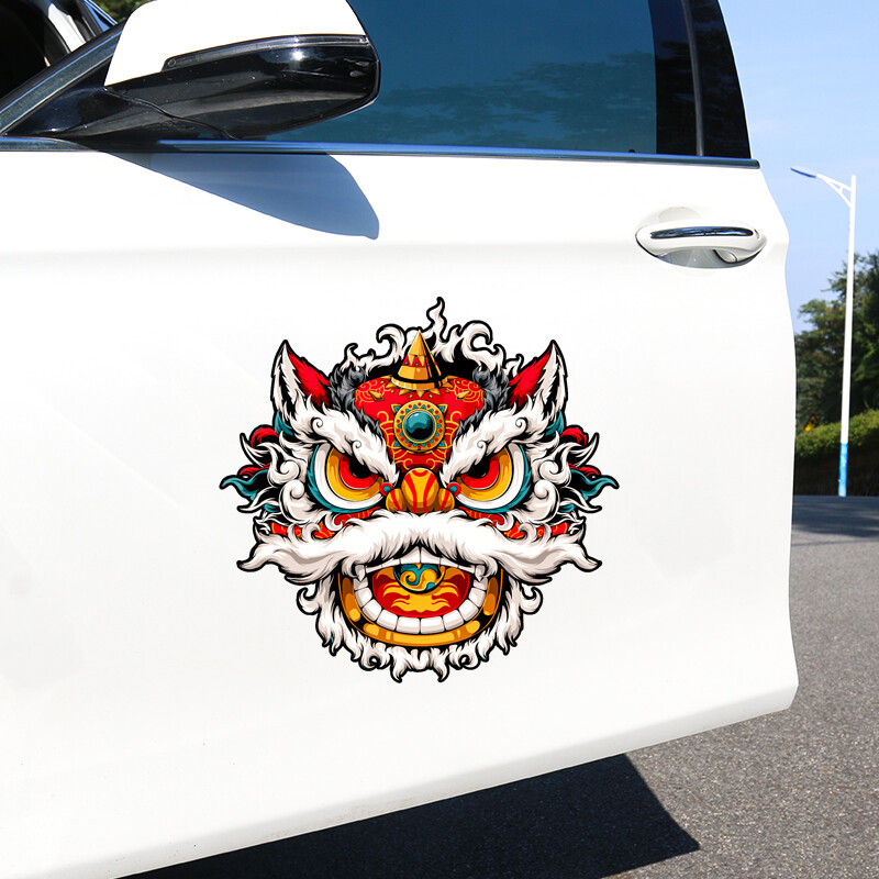 Lion Head Car Stickers Motorcycle Car Hood Body Side Decals Scratches Cover
