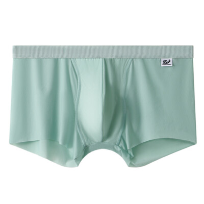 Men's Underwear Boxer Briefs Ice Silk Shorts Panties Bulge Pouch Underpants