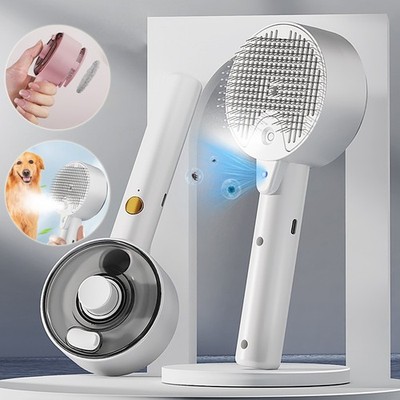 Animal Hair Remover Brush Dog And Cat Steam Brush Pet Self Cleaning Dog Brush Gr