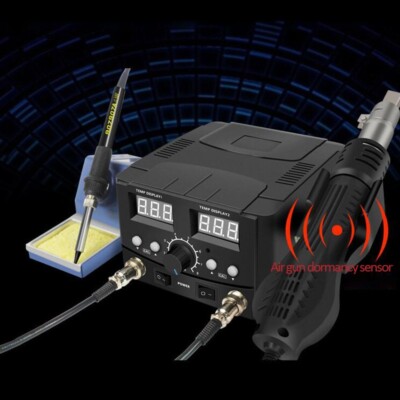 YCD-8582D 2 In 1 Hot Air Gun Soldering Station w/ 4 Hot Air
