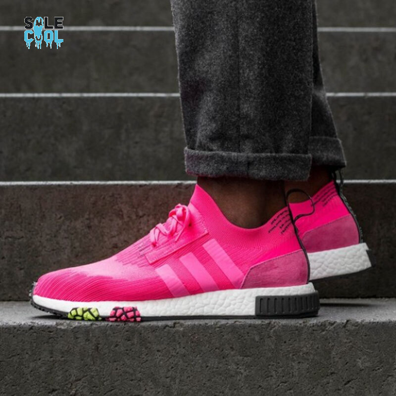 Adidas NMD Racer Primeknit Solar Pink White Mens Running