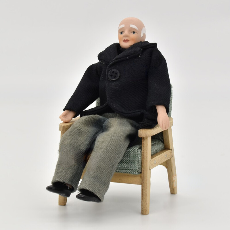 1/12 Scale Dollhouse Miniature Victorian Dolls Vintage Maid Chef Shopkeeper Toys