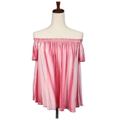 Free People Movement Off-the-Shoulder Top Tie Dye Short Sleeve Size Small New