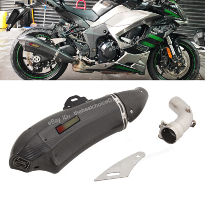 Motorcycle Exhaust System Mid Link Pipe Muffler For Kawasaki Ninja 1000SX 20-23