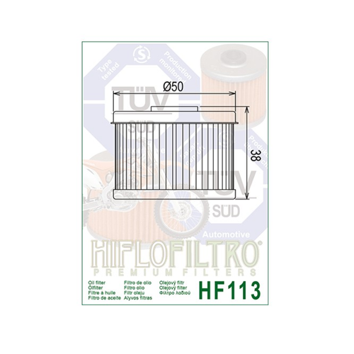 Hiflofiltro HF113 Oil Filter 3 Pack Honda ATC250 TRX250 TRX300 TRX400 TRX450 500