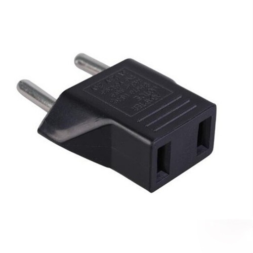 🌸 Universal UK US Europe Travel Power Adapter Wall Plug Converter Black USA*