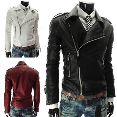 MARKENLOS - UNSERER PRODUKTION - HAND GEMACHT - IT DE HERREN LEDERJACKE BIKER MEN'S LEATHER JACKET COAT HOMME VESTE EN CUIR R12B