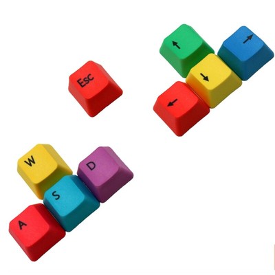 WASD/ESC/Direction for Key Caps OEM Profile PBT RGBY Modifiers 9 Keys Keycaps