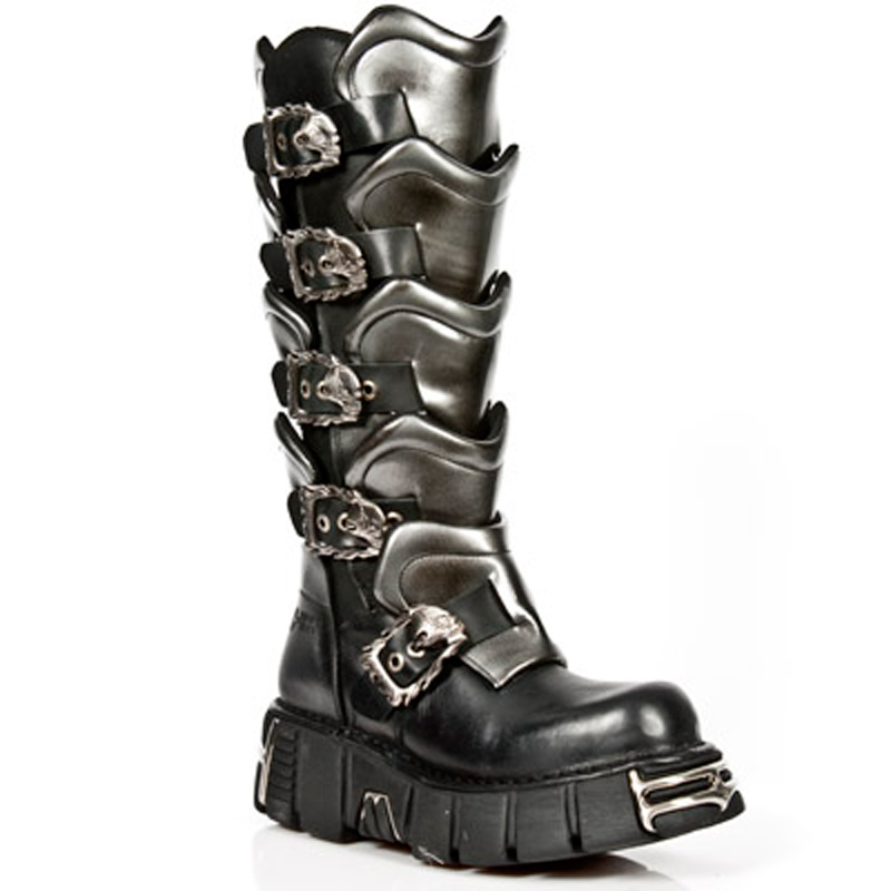 New Rock Boots Mens Style 738 S1 Black | eBay