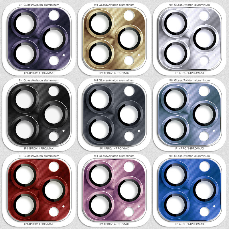 Tempered Glass Metal Camera Lens Protector for Apple iPhone 13 14 15 16 Pro Max