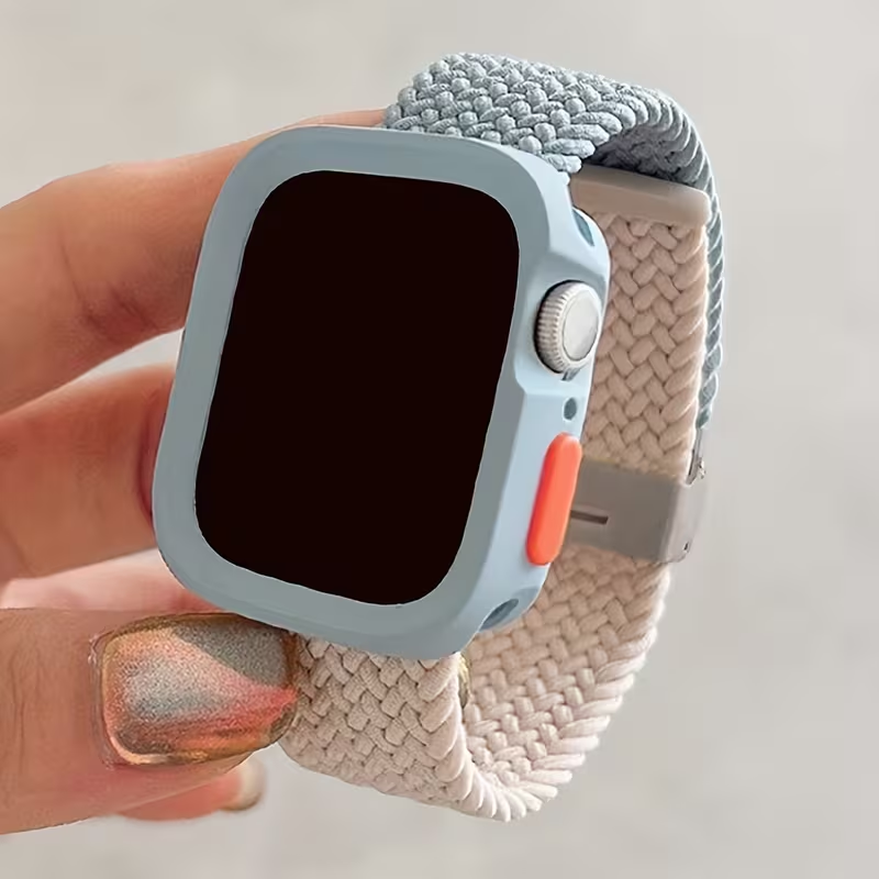 Fashion Multicolor Woven Nylon Breathable Adjustable Watch Strap Apple Watch
