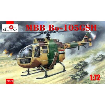 Amodel 72322 Plastic model airplane kit Scale 1:72 MBB Bo-105 GSH kit modelling