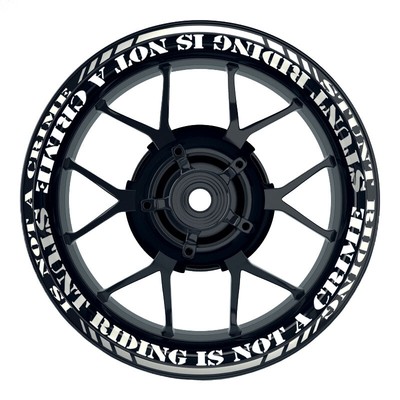 Felgenaufkleber Motorrad Wheelsticker Stuntriding 1 dpp silber