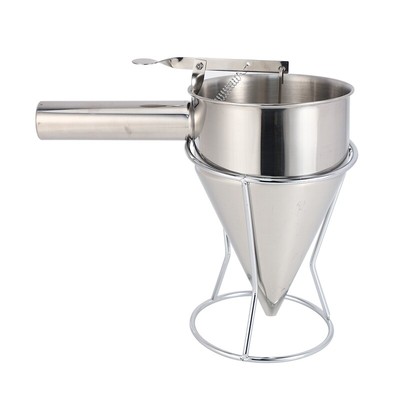 g/âteau Entonnoir /à piston g/âteau cr/êpes distributeur de p/âte en acier inoxydable avec support pour sauce cr/ème dessert p/âtisserie