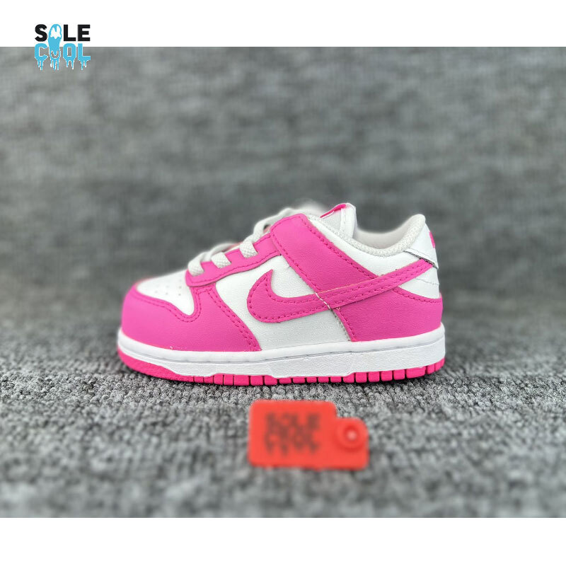 Nike Dunk Low Laser Fuchsia Pink Barbie TD Toddler Sneakers