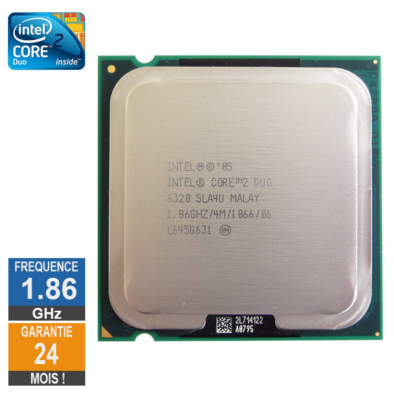 Processeur Intel Core 2 Duo E6320 1.86ghz Sla4u Plga775 4mo
