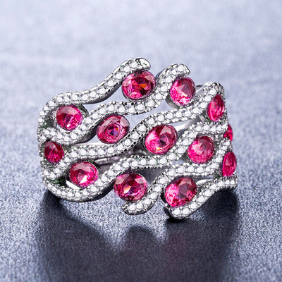 Gorgeous Women 925 Silver Filled Jewelry Oval Cut Gemstone Wedding Ring Sz 6-10