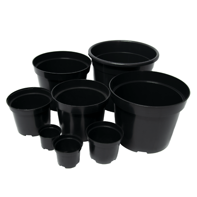 Black sale plastic pots