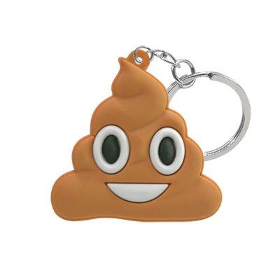 Funny Poo Emoji Keyring Fun Novelty Gift Emoji Travel Dangle Key Chain Poo Emoji