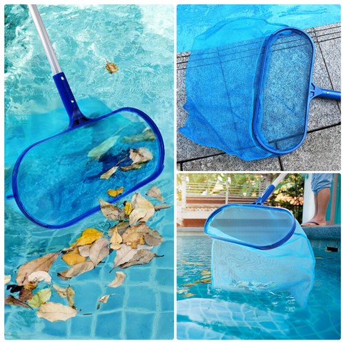 Pool Skimmer Leaf Rake Net w/ Pole Cleaning Swimming Pool Pond Fine Mesh Netting