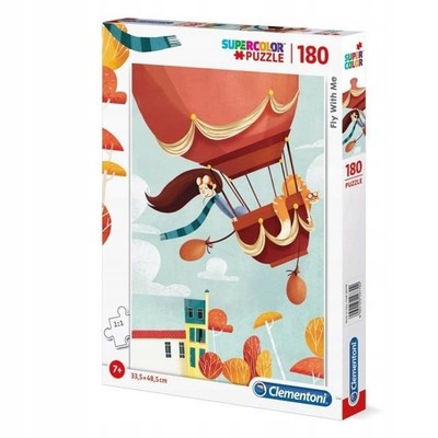 Clementoni 180pc Puzzle "fly With Me" 29770 - Supercolor, Ages 6+