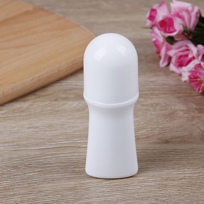 5PCS 30ml Plastic Roll on Bottle White Deodorant Container Essential Oil Perf F*