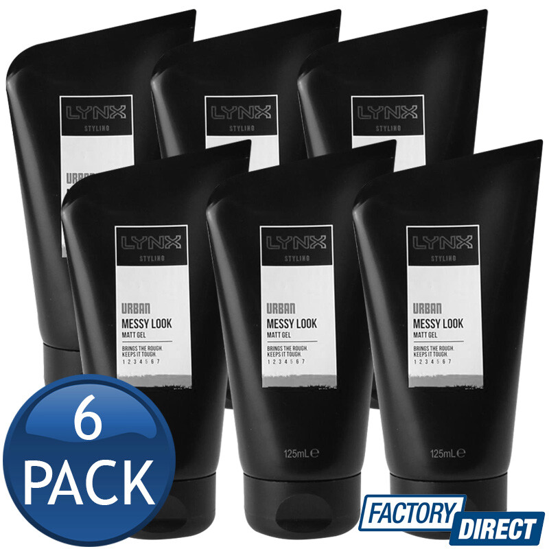 6 X Lynx Urban Messy Look Men Hairstyling Matt Gel 5 Hair Care
