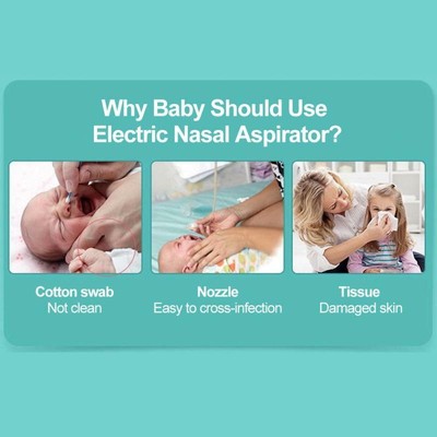 Safe Electric Nose Hygienic Multi-Function Nasal Aspirator With 5-Speed Adjustme