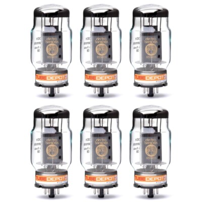 Sextet of Electro-Harmonix 6550 EH Power Vacuum Tube