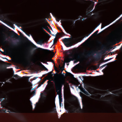 Phoenix Rising from the Digital Dark Age Stylized Poster Art Print 24 x 24 A