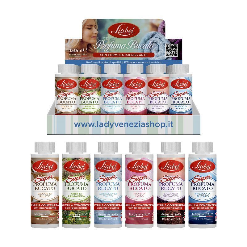 Set 24 Pezzi Profumo Per Bucato Biancheria 150ml Fragranze Assortite dfh