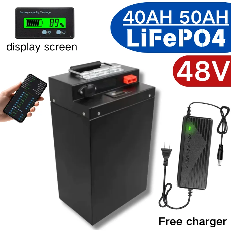 48V Rechargeable Battery with Bluetooth for Backup and Solar Systems