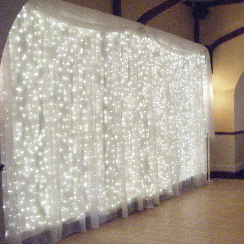 3x3m 300 Led Chrismas Lights Curtain String Light Wall Party