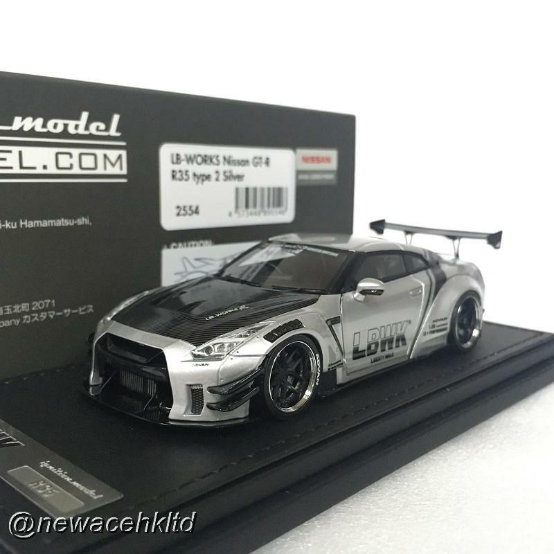 LB-WORKS Nissan GT-R R35 type 2 Silver IGNITION MODEL 1/43
