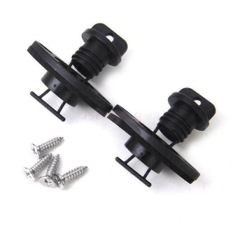 2 Pack Universal Canoe Kayak Boat Thread Drain Plugs Kit & 4 Screws Accessories