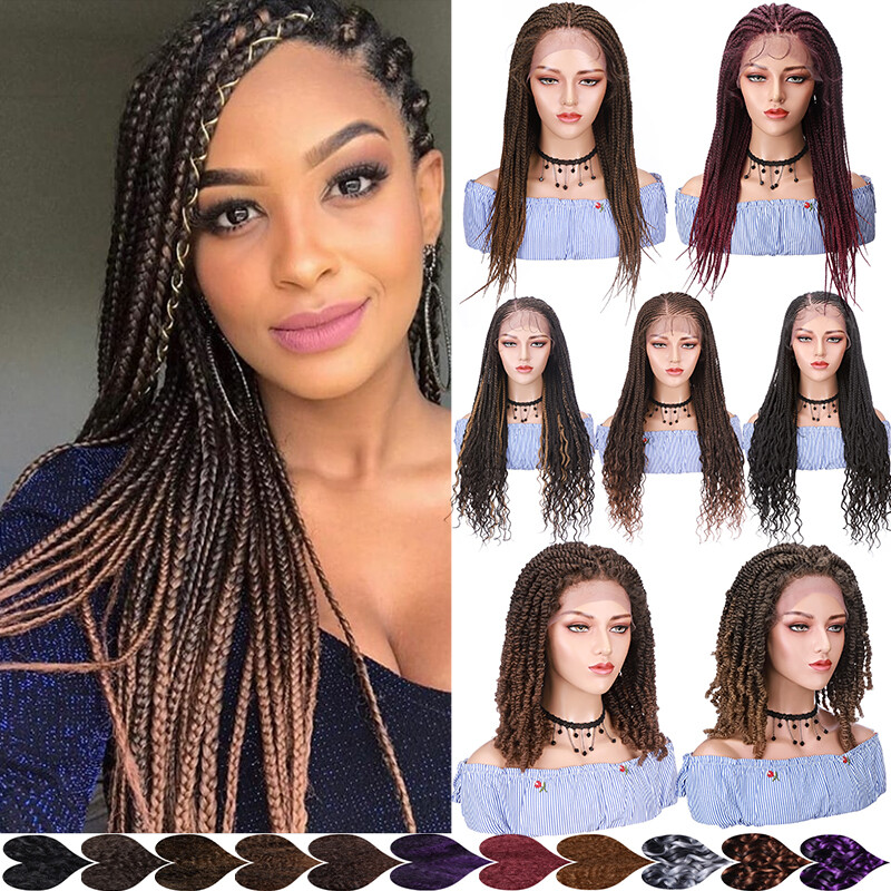 Braided Wig, Lace Closure Center Part Braid Wig,box Braids, Cornrow Braided Wig