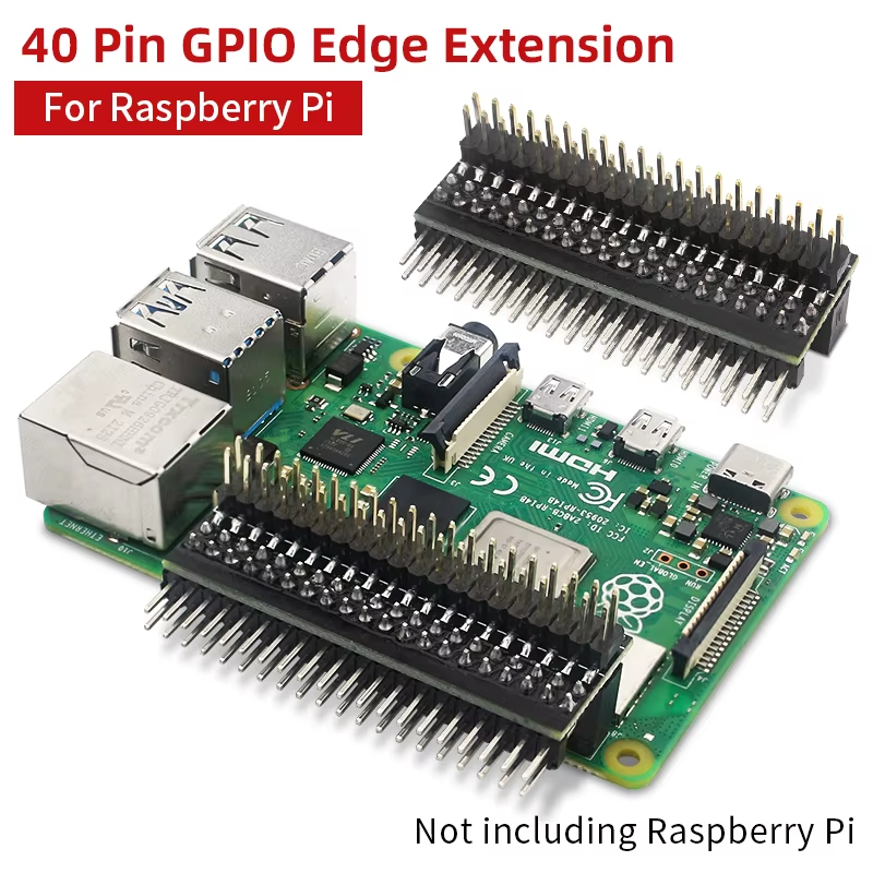 Raspberry Pi 40 Pin GPIO Extension Header Double Row Right Angle GPIO Edge Exten