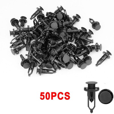 50X Front Bumper Cover Retainer Push Type Clip Fastener Black Nylon for Toyota