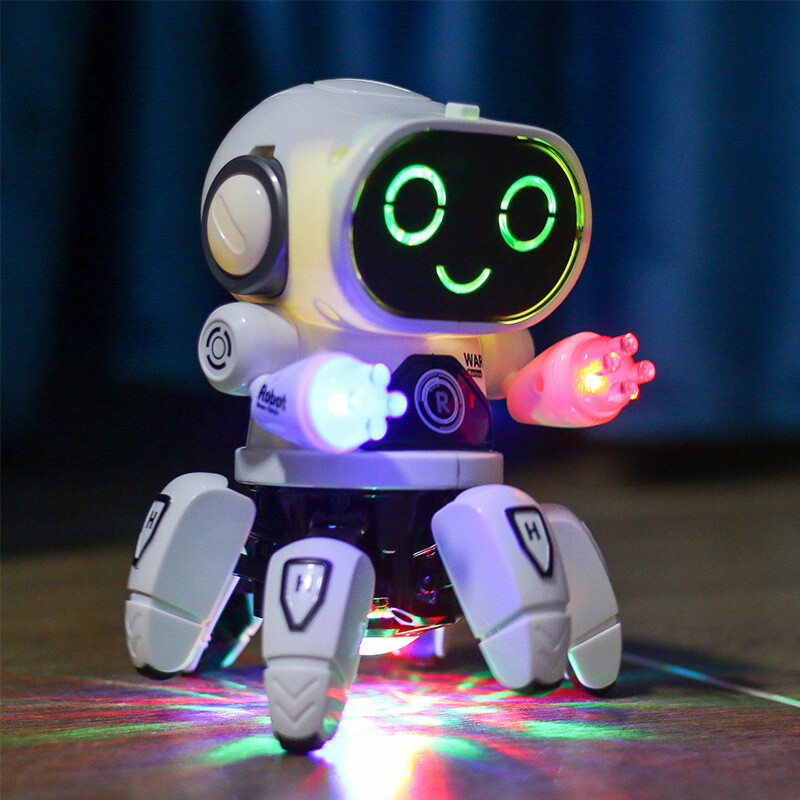 6-Claws Smart Electric Robot Toys LED Light Music Dancing Walking
