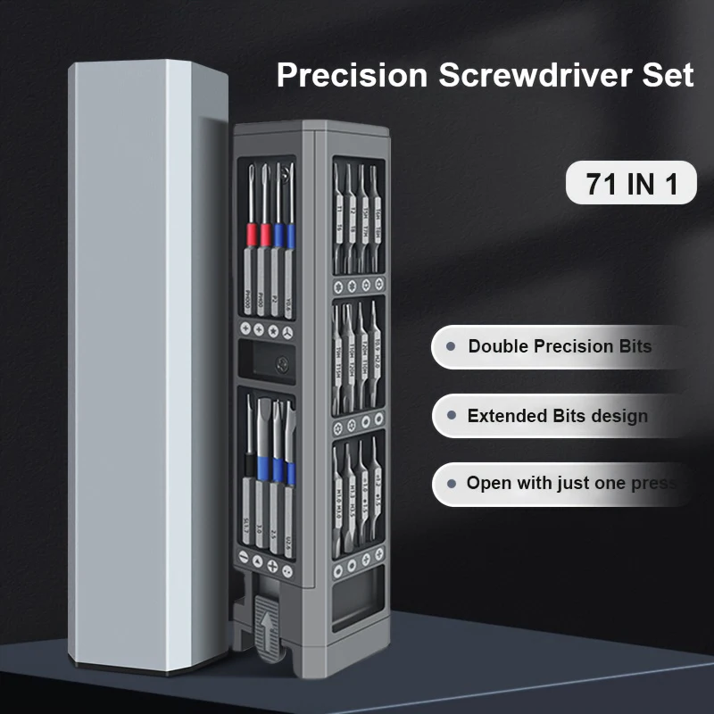71 in 1 Screwdriver Set Precision Magnetic Screw Driver Bit Professional Multi-F