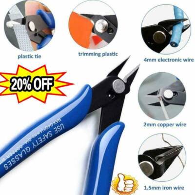 Mini Flush Side-Cutter Precision Shear Wire Snips Pliers Tool Cut Diagonal