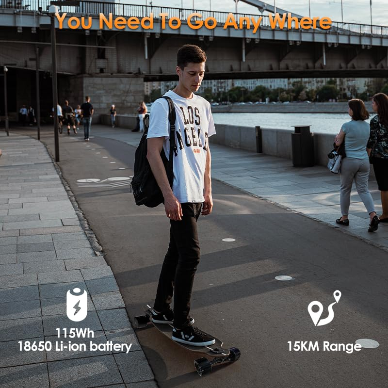 H3 DIY Electric Skateboard Kit with Remote - 480W Motor, Top Speed of 16 MPH, 9.