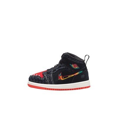

Кроссовки для малышей Jordan 1 Mid SE Siempre Familia Black/Chile Red-Sail (DN5120 001)