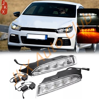 For VW Scirocco R 2010-2013 n LED DRL Daytime Running Light W/Turn Signal Lamp