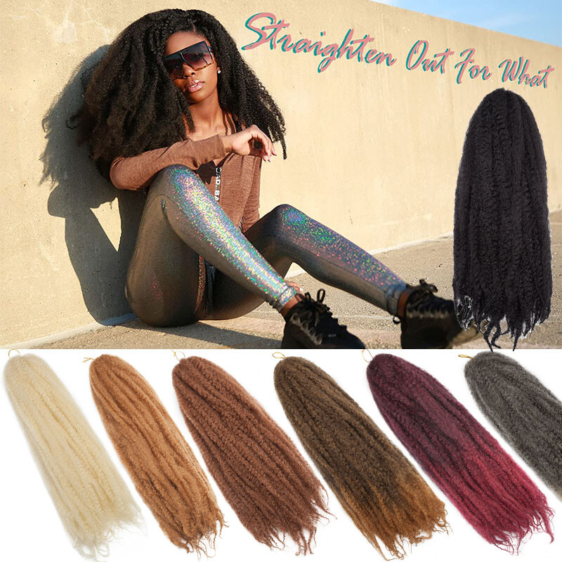Cool Lady Afro Kinky Bulk Hair Marley Twist Crochet Braid Effortless Braiding