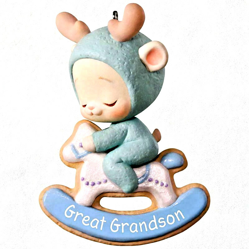 Hallmark 2018 Great Grandson Rocking Horse Cookie NIB Keepsake Xmas Ornament