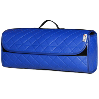 FOR VOLVO XC40 XC60 - Boot Tidy Organiser Storage Car Trunk Bag Leather Blue