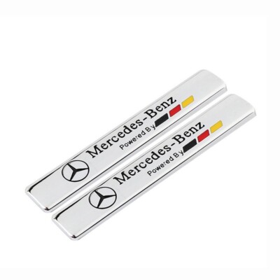2pcs AMG Brabus Carlsson Metal Car Side Body Sticker Auto Rear Emblem